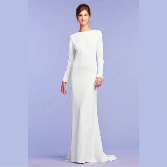 TADASHI SHOJI - STANTON OPEN BACK CREPE GOWN